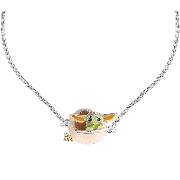 Star Wars The Mandalorian The Child Fine Sterling Silver Plated Lariat Bracelet - Picture 3 of 15